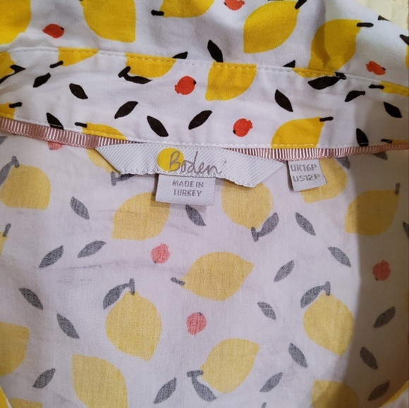 Boden Yellow Floral Shirt‑Dress - Picture 7 of 13